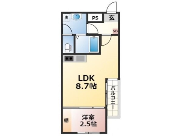 セブンプロート古市の物件間取画像